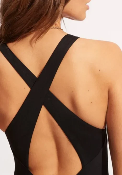 Online Seafolly Active High Neck Swimsuit