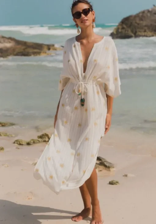 Hot Sundress Addy Kaftan White