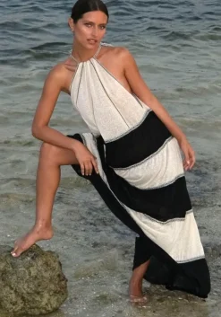 Clearance Pitusa Aegean Tiered Dress Ecru