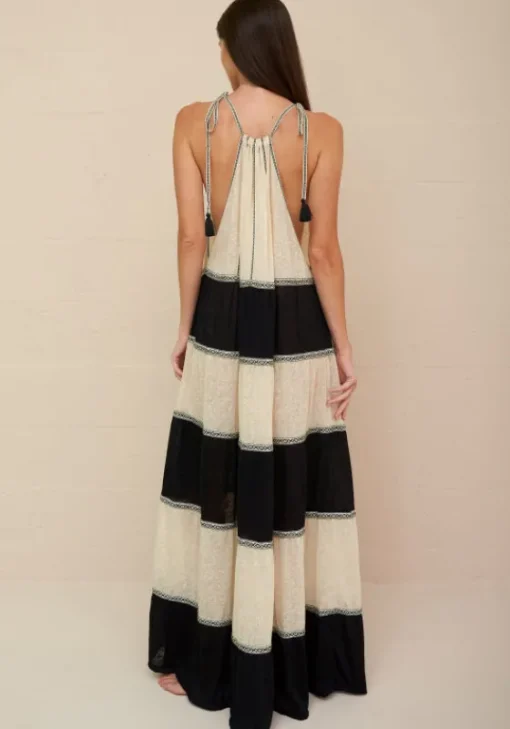 Clearance Pitusa Aegean Tiered Dress Ecru