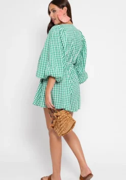 Online Sundress Alicia Jumpsuit Gingham Green