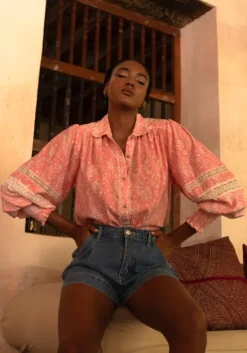 Best Miss June Allegra Blouse Pink