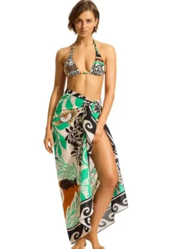 Online Seafolly Atlantis Sarong Ecru
