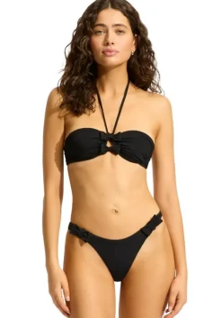 Discount Seafolly Beau Ruched Underwire Bikini Black