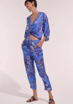 Clearance Poupette St Barth Bel Pant Leo Forest Blue