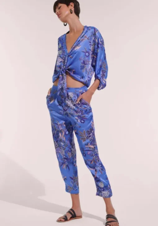 Clearance Poupette St Barth Bel Pant Leo Forest Blue
