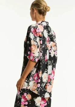 Discount Sea Level Belle Aloha Shirt Black Belle/Black