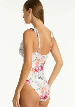 Sale Sea Level Belle Frill Swimsuit Belle/White