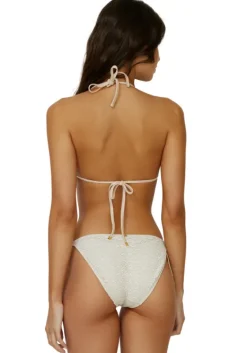 Discount PQ Swim Ruffle Triangle Bikini Biscotti