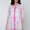 Outlet Juliet Dunn Block Pink Frill Dress Pink Pink Cage Block
