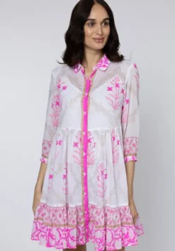 Outlet Juliet Dunn Block Pink Frill Dress Pink Pink Cage Block