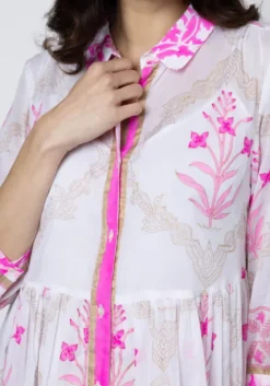 Outlet Juliet Dunn Block Pink Frill Dress Pink Pink Cage Block