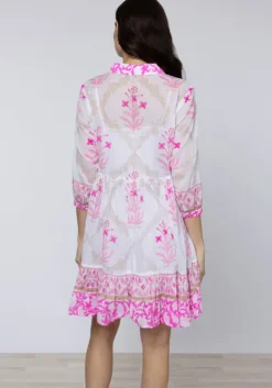 Outlet Juliet Dunn Block Pink Frill Dress Pink Pink Cage Block