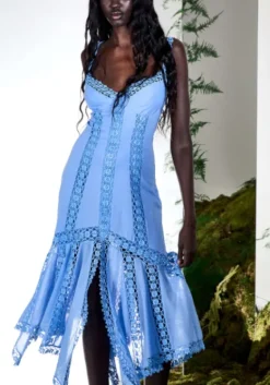 Discount Charo Ruiz Blossel Long Dress Blue WashedBlue