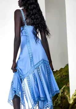 Discount Charo Ruiz Blossel Long Dress Blue WashedBlue