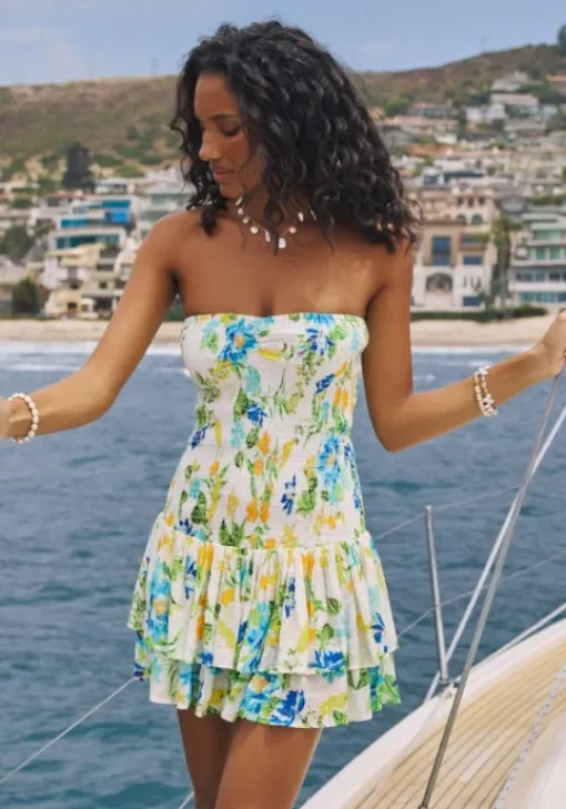 Sale PQ Swim Marie Ruffle Dress Bluebell