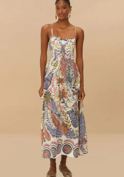 New Farm Rio Boho Glam Strappy Maxi Dress