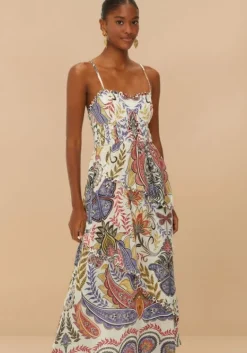New Farm Rio Boho Glam Strappy Maxi Dress