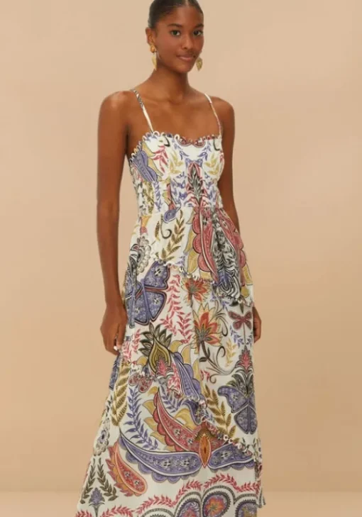 New Farm Rio Boho Glam Strappy Maxi Dress
