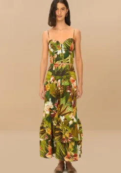 Online Farm Rio Botanical Forest Midi Skirt