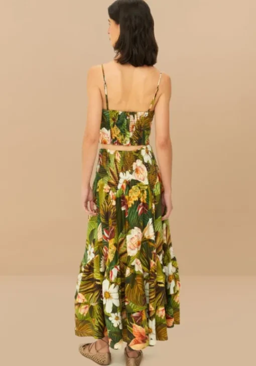 Online Farm Rio Botanical Forest Midi Skirt