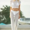 Outlet PQ Swim Bree Boho Pant Cream