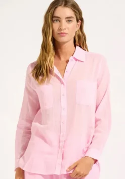 Clearance Seafolly Breeze Beach Shirt Blossom