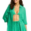New Seafolly Breeze Beach Shirt Jade
