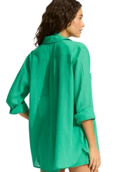 New Seafolly Breeze Beach Shirt Jade