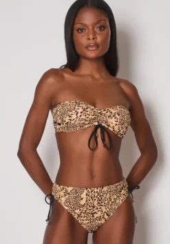 Sale Naia Beach Brigitte Bandeau Bikini Golden Leopard GoldenLeopard