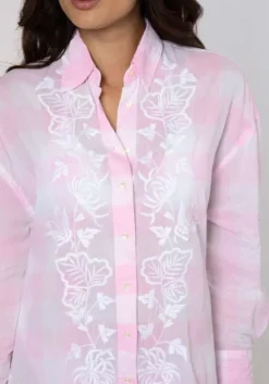 Online Juliet Dunn Butterfly Embroidery Shirt Pink