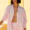 Outlet Juliet Dunn Butterfly Embroidery Shorts Pink