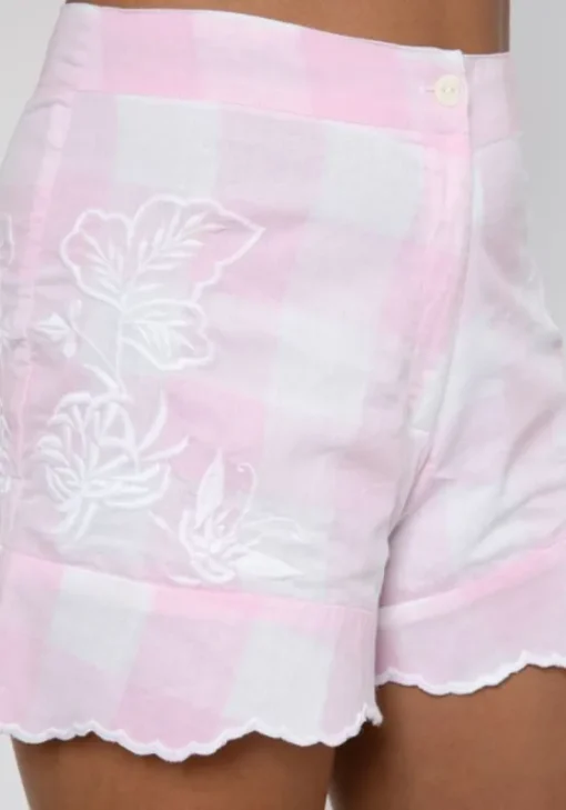 Outlet Juliet Dunn Butterfly Embroidery Shorts Pink