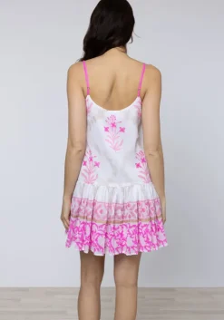Sale Juliet Dunn Cage Block Cami Dress Pink Pink Cage Block