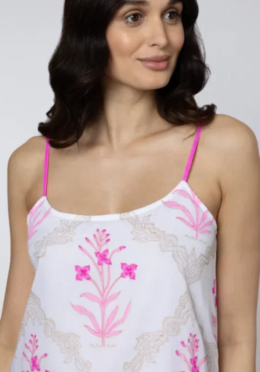 Sale Juliet Dunn Cage Block Cami Dress Pink Pink Cage Block