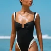 Sale Away That Day Cannes Swimsuit Black/White Black / Ivory