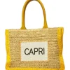 Sale De Siena Capri Natural Raffia Bag Yellow