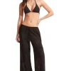 Discount Seafolly Casablanca Embroidered Beach Trousers Black