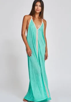 Fashion Pitusa Cheetah Maxi Sun Dress Mint
