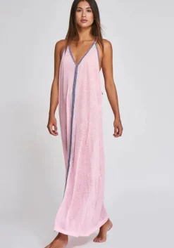 Hot Pitusa Cheetah Maxi Sundress Light Pink