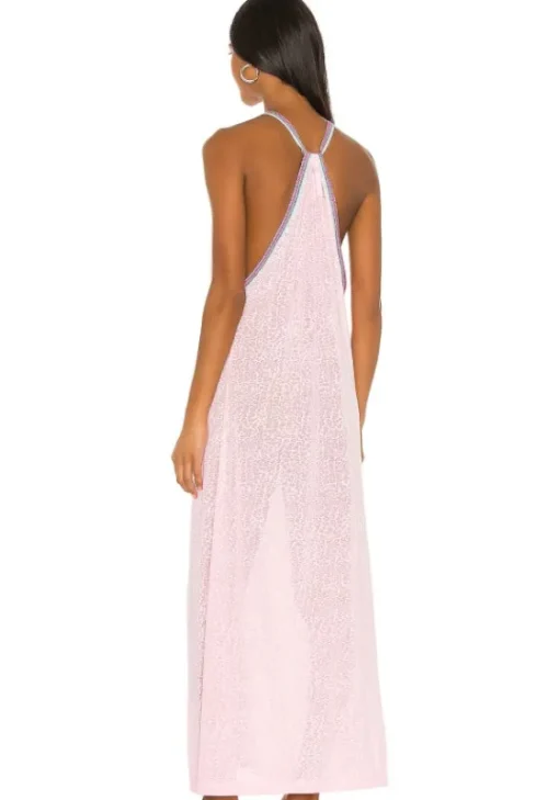 Hot Pitusa Cheetah Maxi Sundress Light Pink