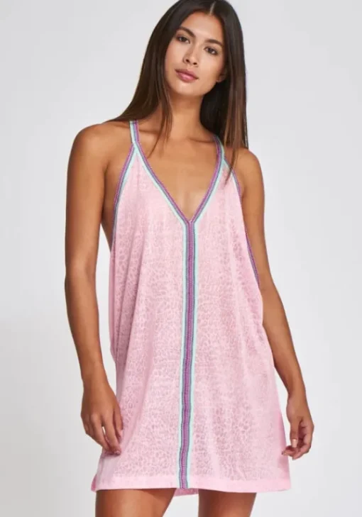 Outlet Pitusa Cheetah Mini Dress Light Pink