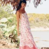 Clearance Juliet Dunn Cherry Blossom Strappy Maxi Dress CherryBlossom