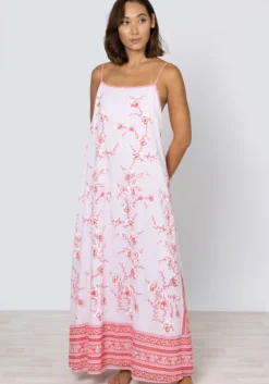 Clearance Juliet Dunn Cherry Blossom Strappy Maxi Dress CherryBlossom