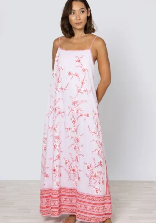 Clearance Juliet Dunn Cherry Blossom Strappy Maxi Dress CherryBlossom