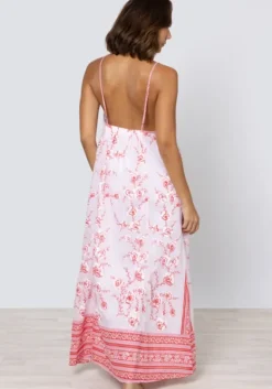 Clearance Juliet Dunn Cherry Blossom Strappy Maxi Dress CherryBlossom