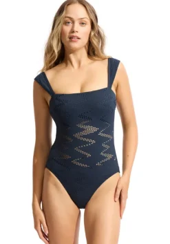 Outlet Seafolly Chiara DD Swimsuit Navy