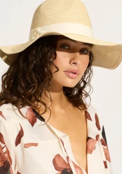 Discount Seafolly Collapsible Fedora Natural