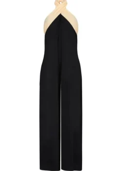 Clearance Pitusa Colour Block Jumpsuit Black