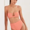 Fashion Vix Swimwear Cora Bandeau Bikini Coral